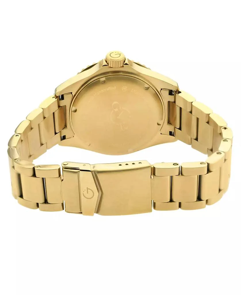 Gevril Men's Liguria Swiss Automatic Ion Plating Gold-Tone Stainless Steel Bracelet Watch 42mm 3