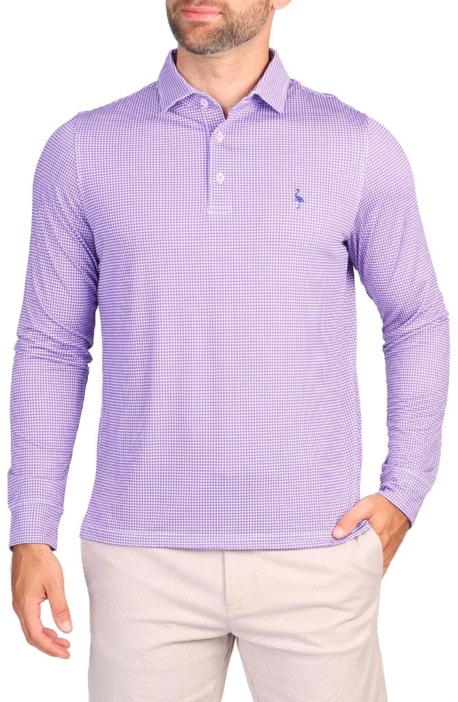 TailorByrd Houndstooth Print Performance Polo 1