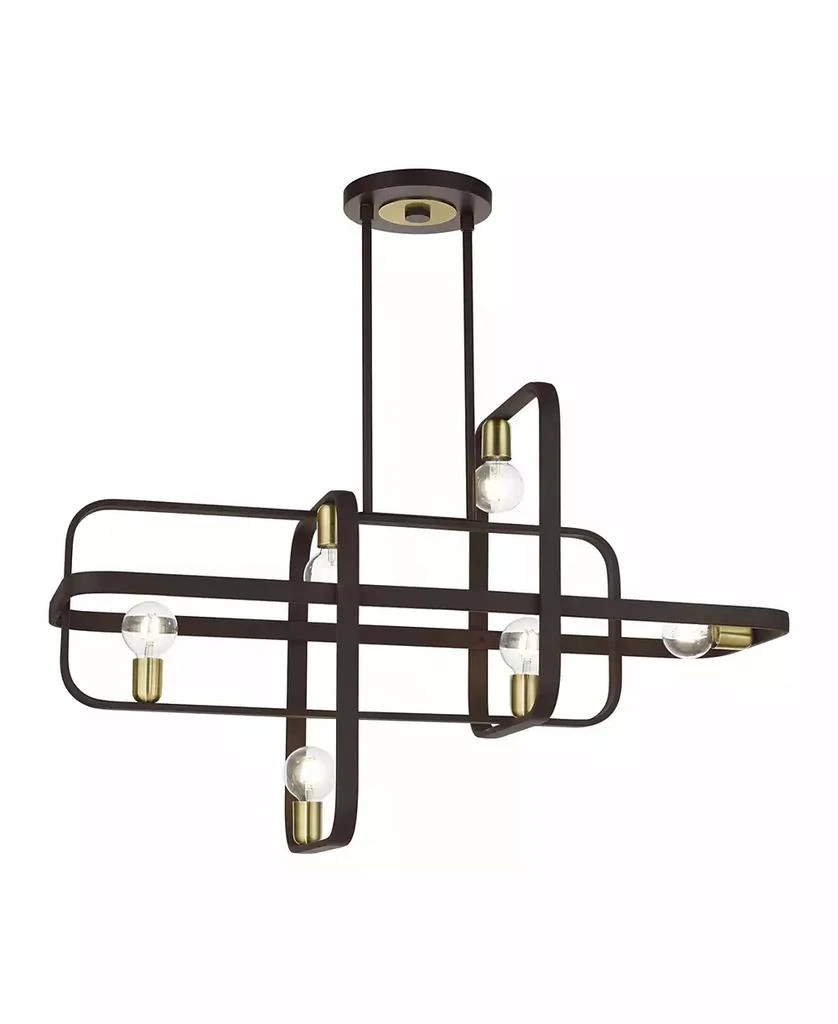 Livex Bergamo 6 Lights Linear Chandelier 8