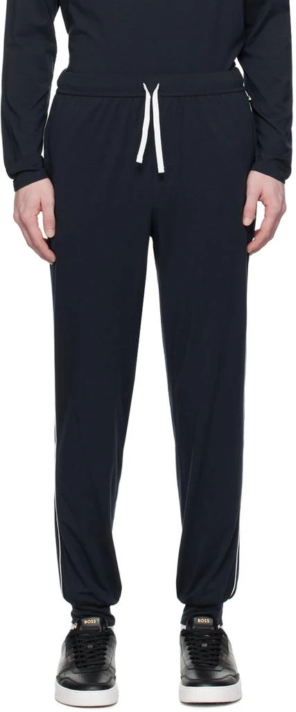 BOSS Navy Printed Sweatpants 1