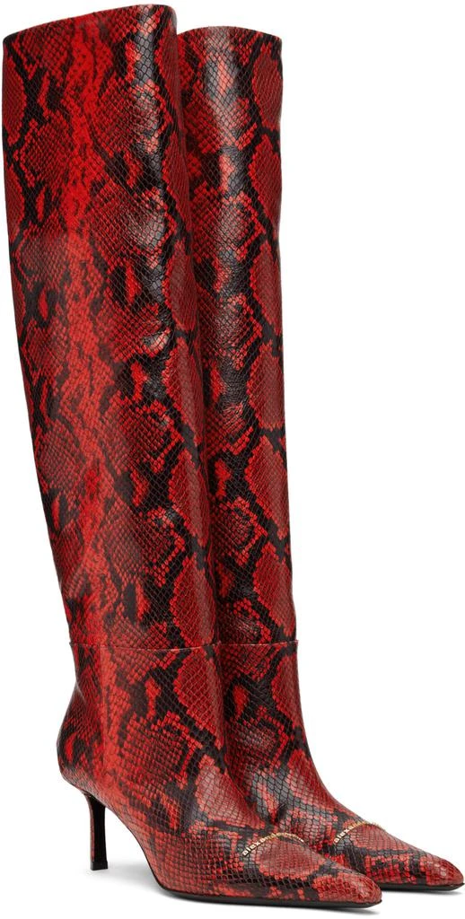 Alexander Wang Red Viola Slouch Boots 4