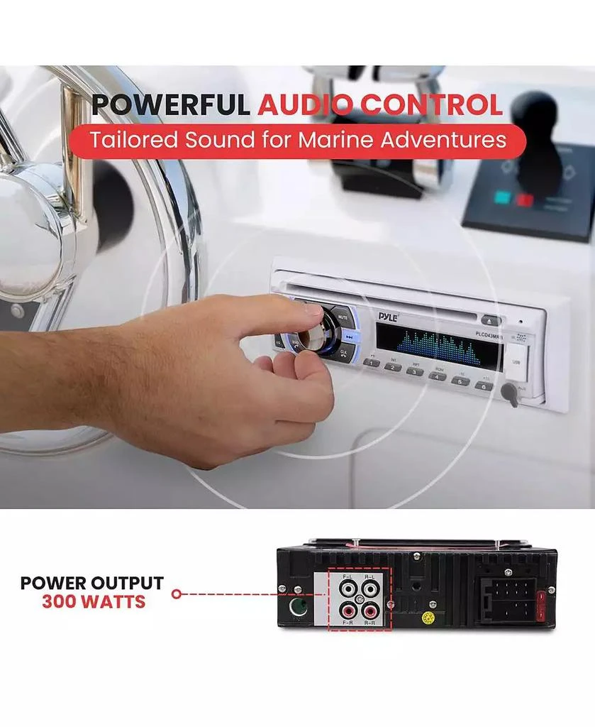 Pyle Marine Bluetooth CD/MP3 Radio Receiver 7