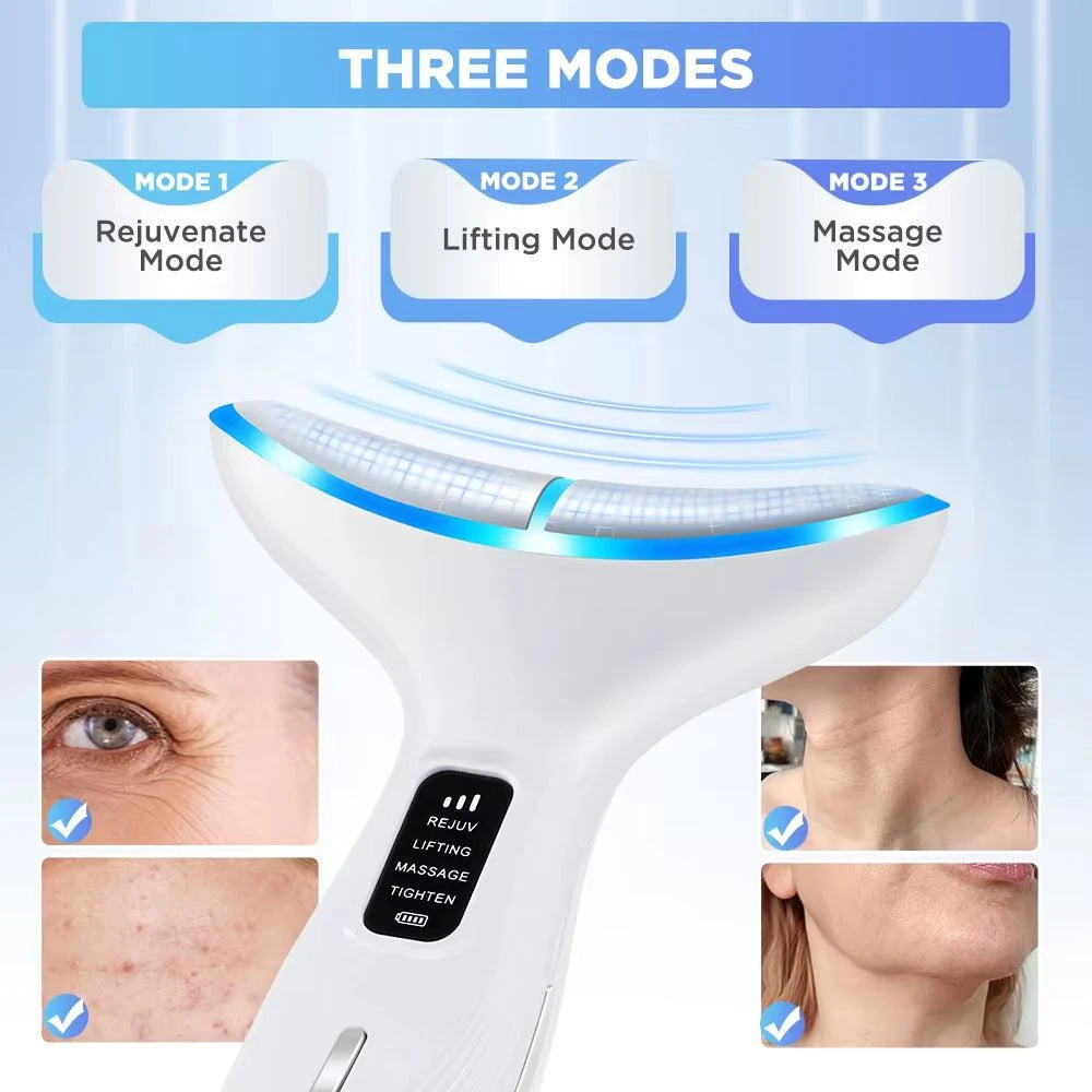 ERUULE Microcurrent Neck Beauty Device with 3 Massage Modes for Facial Lifting and Firming, Skin Tightening Care Tool 4