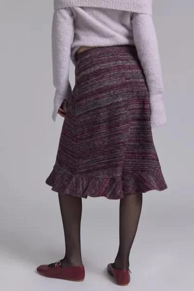 Urban Renewal ReMADE By UO Remnants Knee Length Sweater Skirt 2