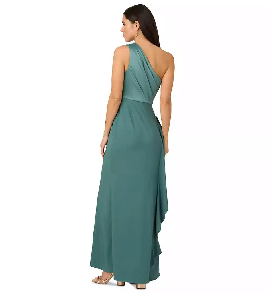 Adrianna Papell Petite One-Shoulder Satin Dresses 2