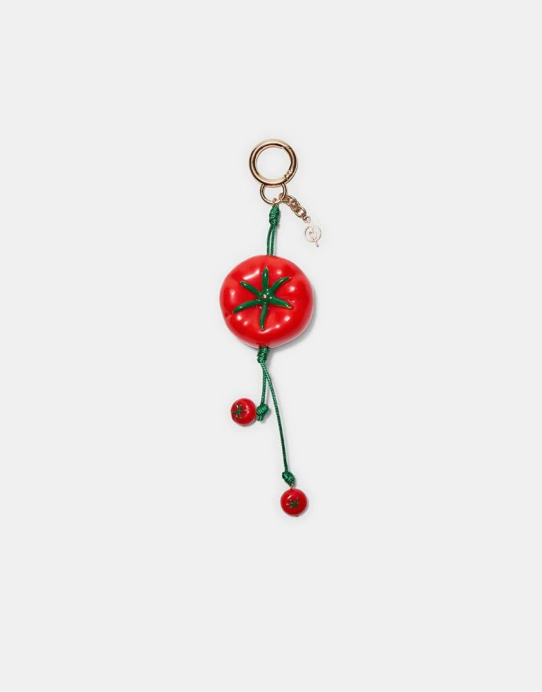 Stradivarius Stradivarius Tomato charm keyring in red 3