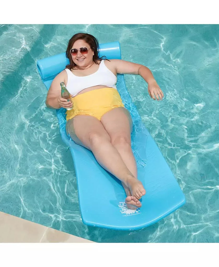 TRC Recreation Splash 1.25" Thick Foam Swimming Pool Float Mat, Marina Blue 5