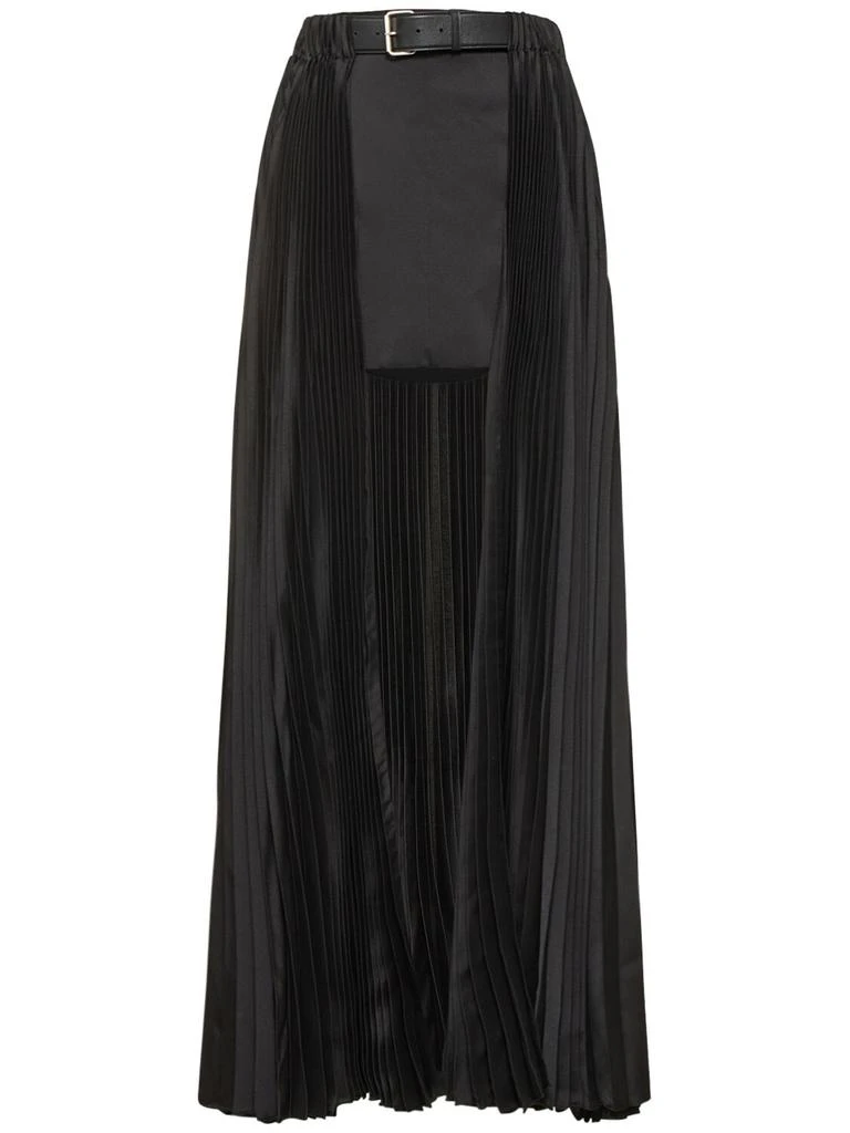 PETER DO Pleated Tech Open Skirt W/ Leather Belt 1