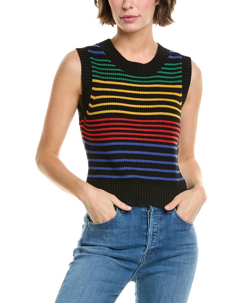 Central Park West Arie Rainbow Stripe Sweater