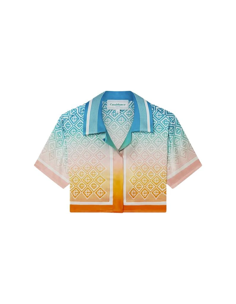 Casablanca Gradient Monogram Silk Crop Shirt 1