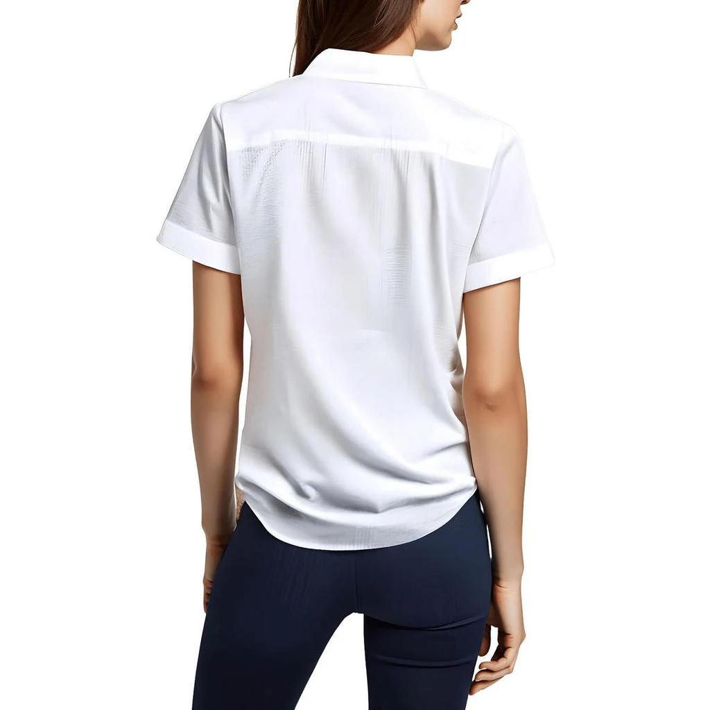 Nautica Jeans Co. Womens Pocket Cotton Button-Down Top 2