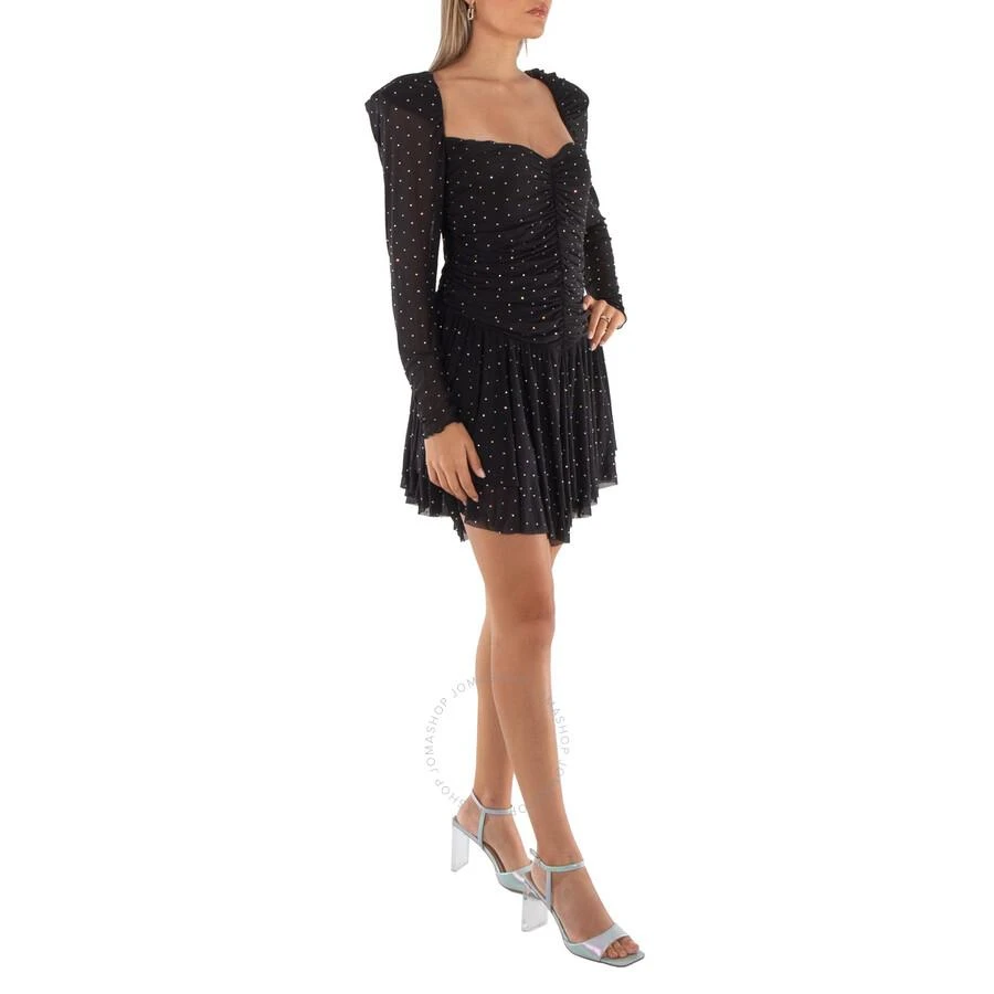 ROTATE Birger Christensen Rhinestone-Embellished Ruffle Mesh Mini Dress 2