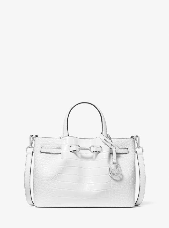 Michael Kors Carson Small Crocodile Embossed Satchel