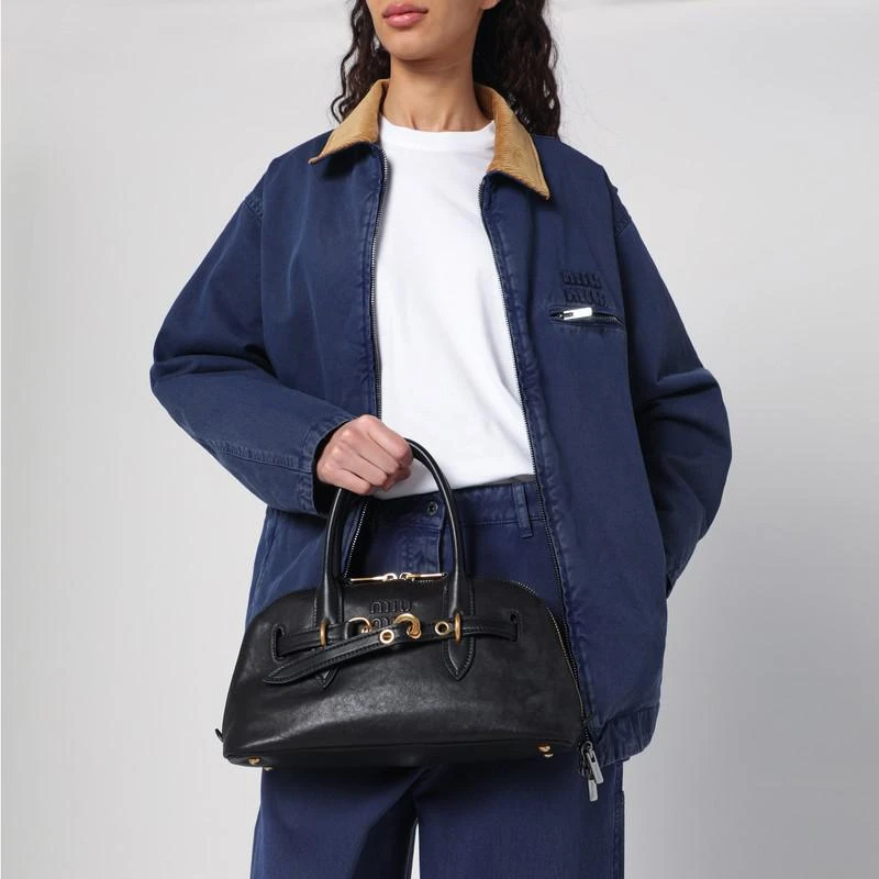 Miu Miu Black Nappa leather Aventure Satchel 2
