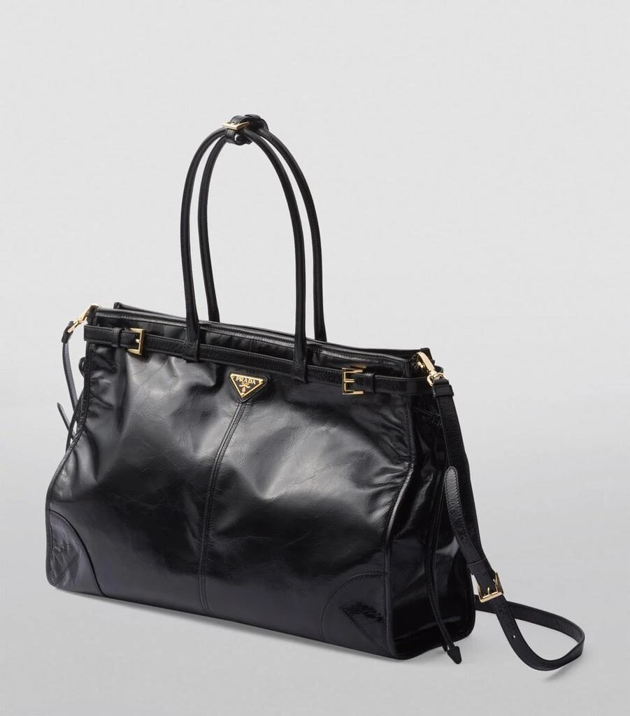 Prada Large Leather Bonnie Top-Handle Bag 2