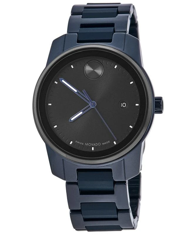 Movado Movado Bold Verso Quartz Black Dial Blue Ceramic and Steel Men's Watch 3600864 1