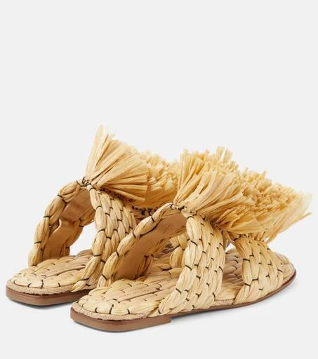 Dries Van Noten Raffia espadrille slides 3