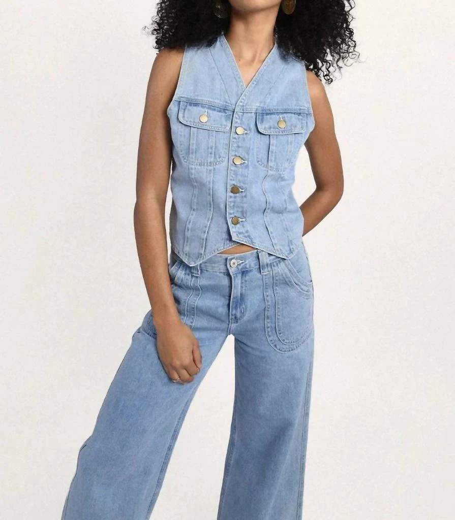 Molly Bracken Molly Bracken - SLEEVELESS DENIM JACKET 2
