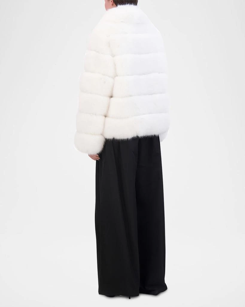 Theia Fox Faux Fur Jacket 4