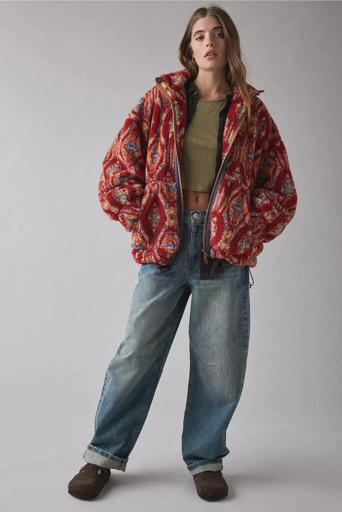 BDG BDG Mae Printed Piled Fleece Zip-Up Jacket 3