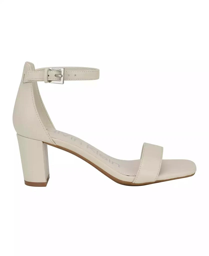 Calvin Klein Nolene Ankle Strap Square-Toe Block Heel Sandals 2