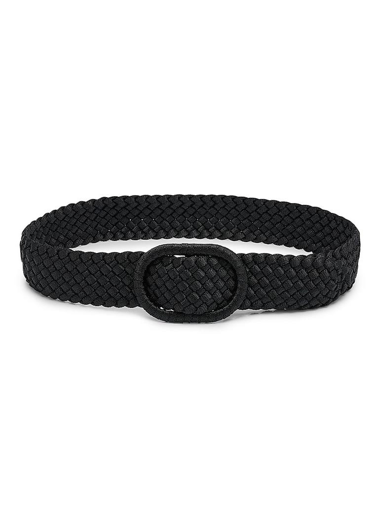 Totême Wide Braided Leather & Nylon Belt