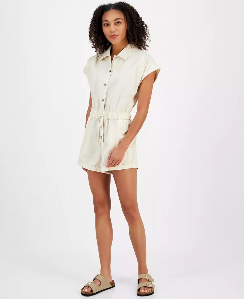 Celebrity Pink Juniors' Button-Front Romper