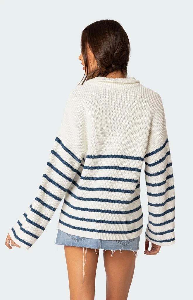 Edikted Oversized Quarter Zip Sweater 3