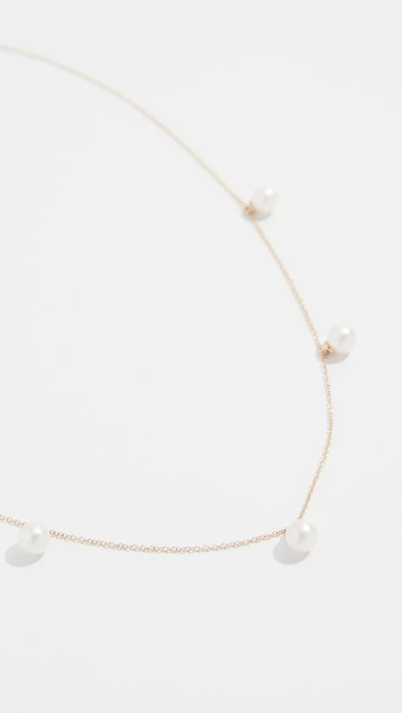 MATEO 14k 5 Point Pearl Choker Necklace 4