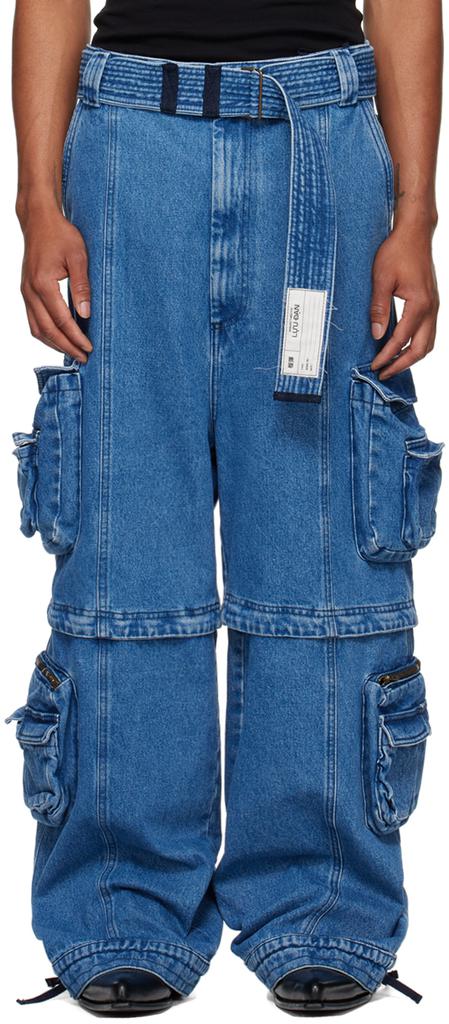 LU'U DAN Blue Kriss Kross Jeans WAIST-US-32 - Jeans - Free