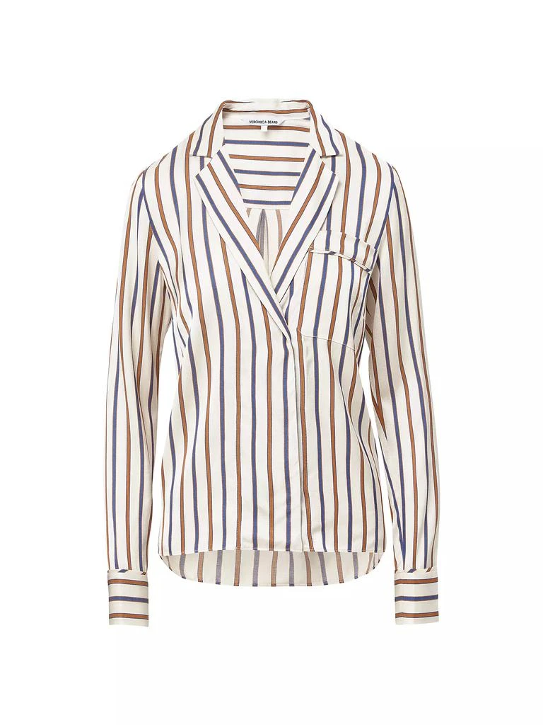 VERONICA BEARD Lusanne Stripe Long-Sleeve Shirt 1