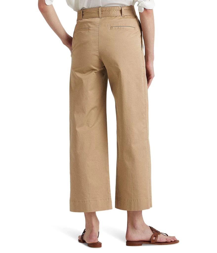 LAUREN Ralph Lauren Micro-Sanded Twill Belted Wide-Leg Pants 3