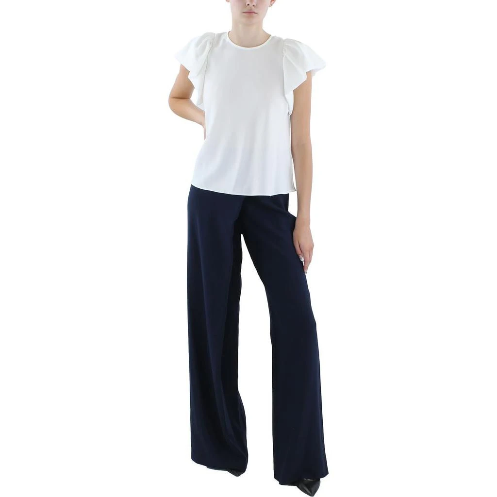 Black Halo Womens 2 PC Surplice Jumpsuit 3
