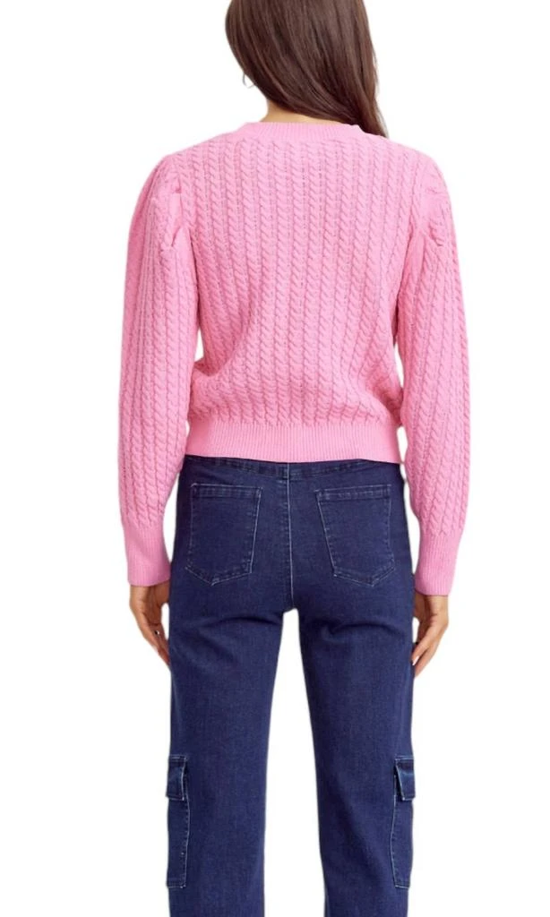Greylin Suzane Puff Sleeve Sweater In Pink 4