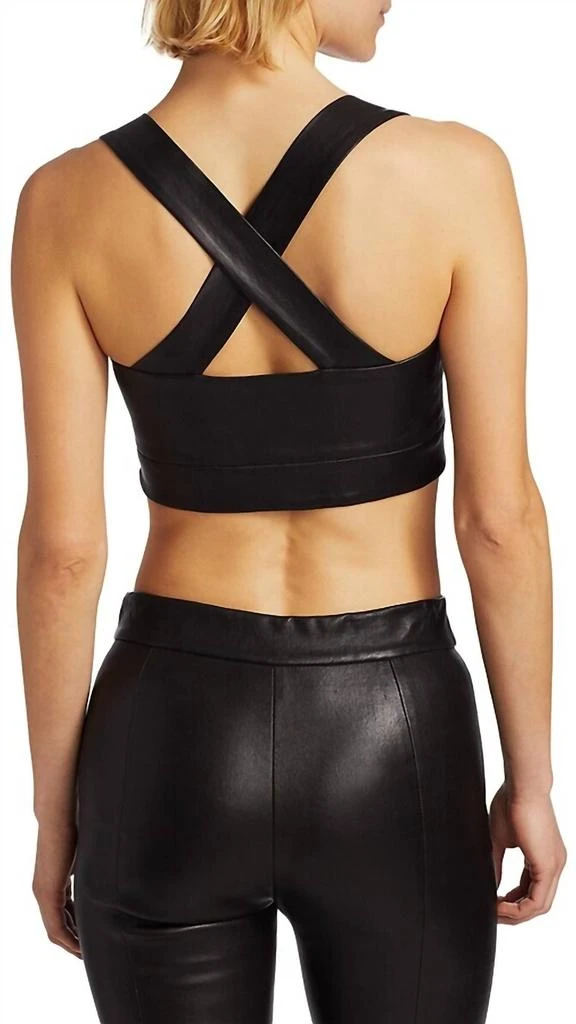 ROSETTA GETTY Cross Back Bra Top In Black 3
