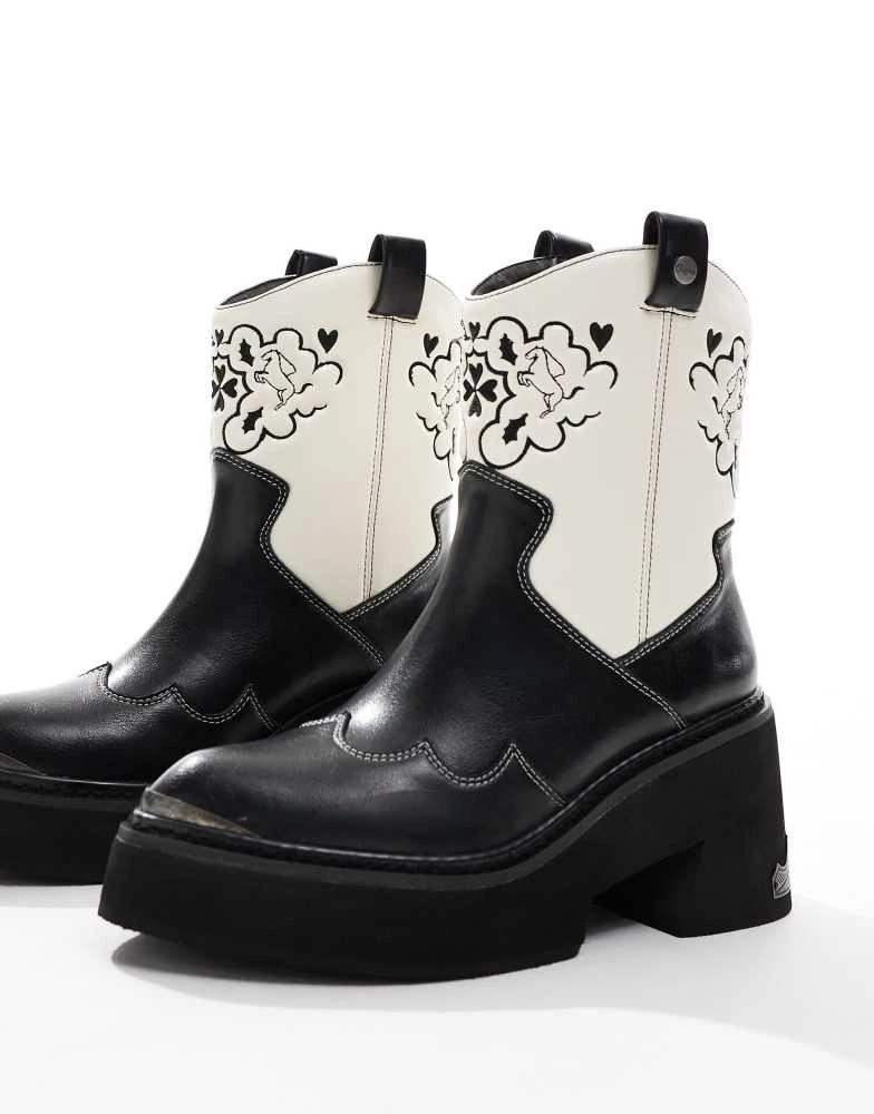 Buffalo Buffalo Bull Cowboy boot in black 4