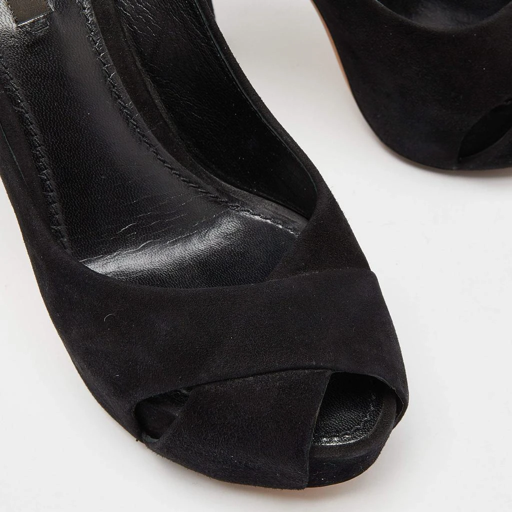 Louis Vuitton Louis Vuitton Black Suede Tonka Slingback Sandals Size 36.5 8