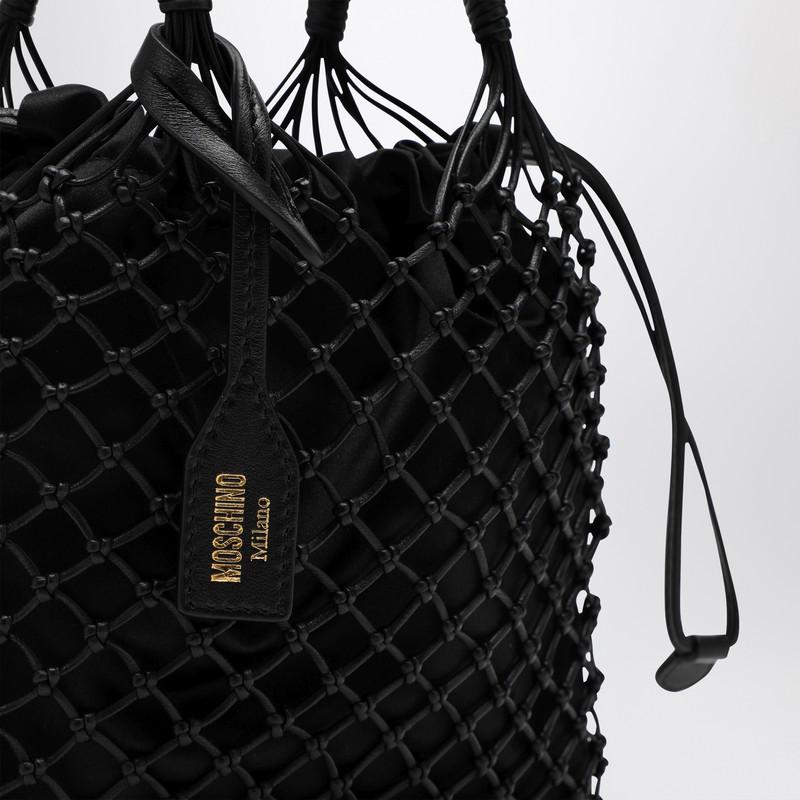【関税＆送料込み】Moschino Basket Net Nappa Bag Moschino Basket Net black nappa bag - Crossbody Bags