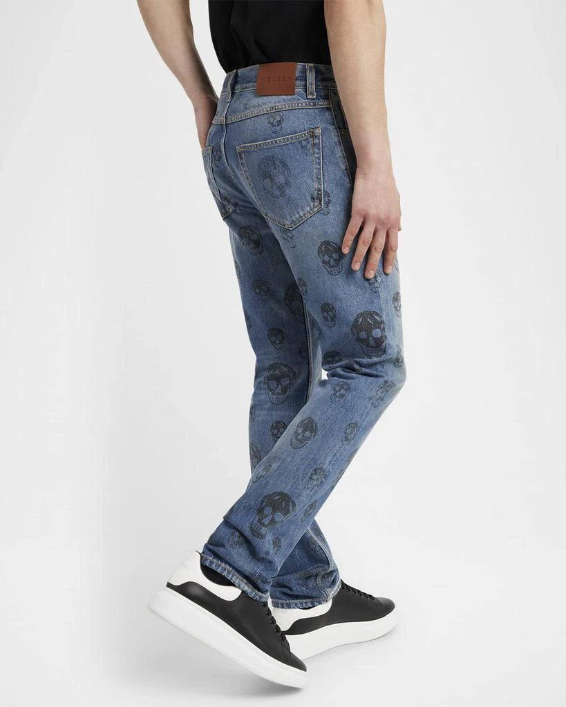 Alexander McQueen Men's Skull-Print Jeans 7