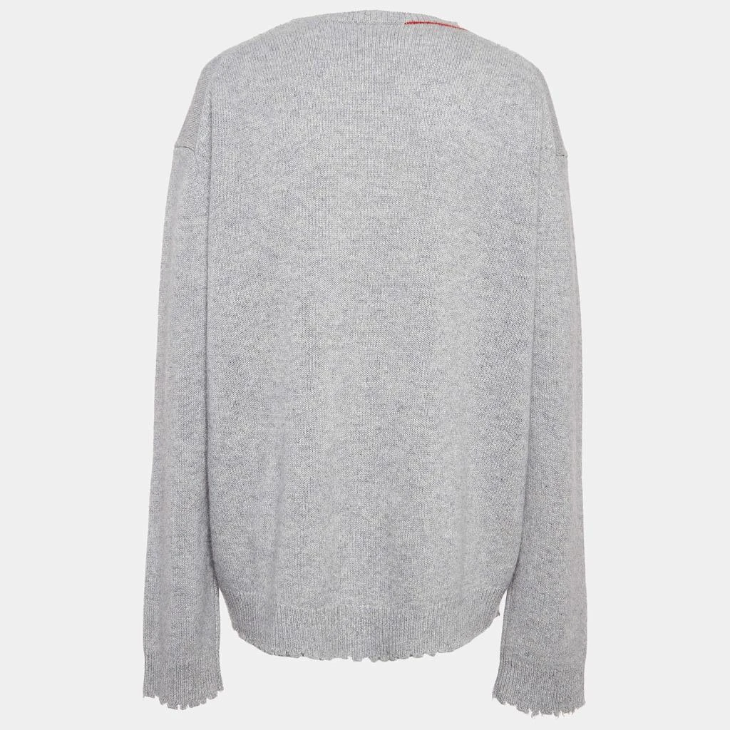 ZADIG & VOLTAIRE Zadig & Voltaire Grey Cashmere Distressed Eddy Bis Jumper XL 2