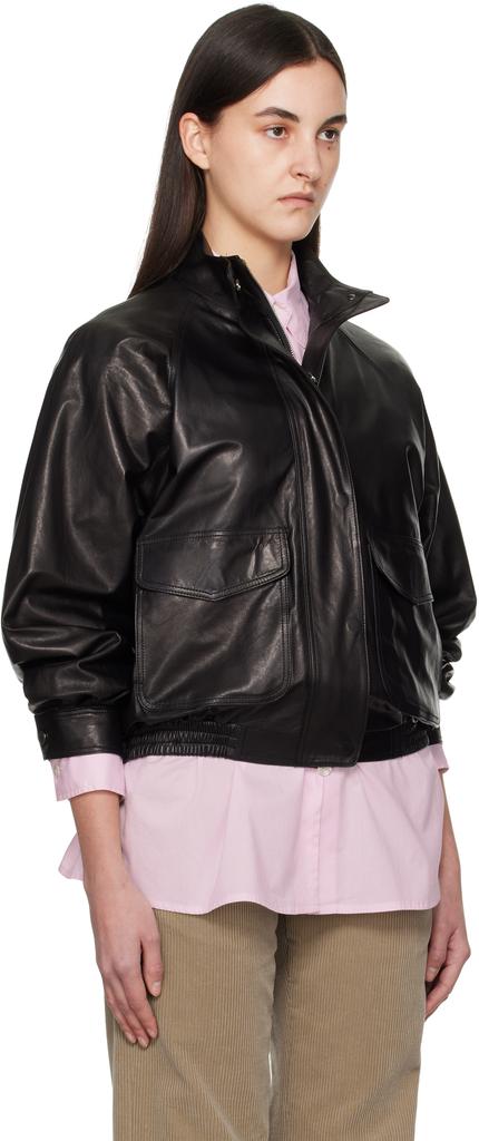 Nothing Written Black Mills Vintage Leather Jacket