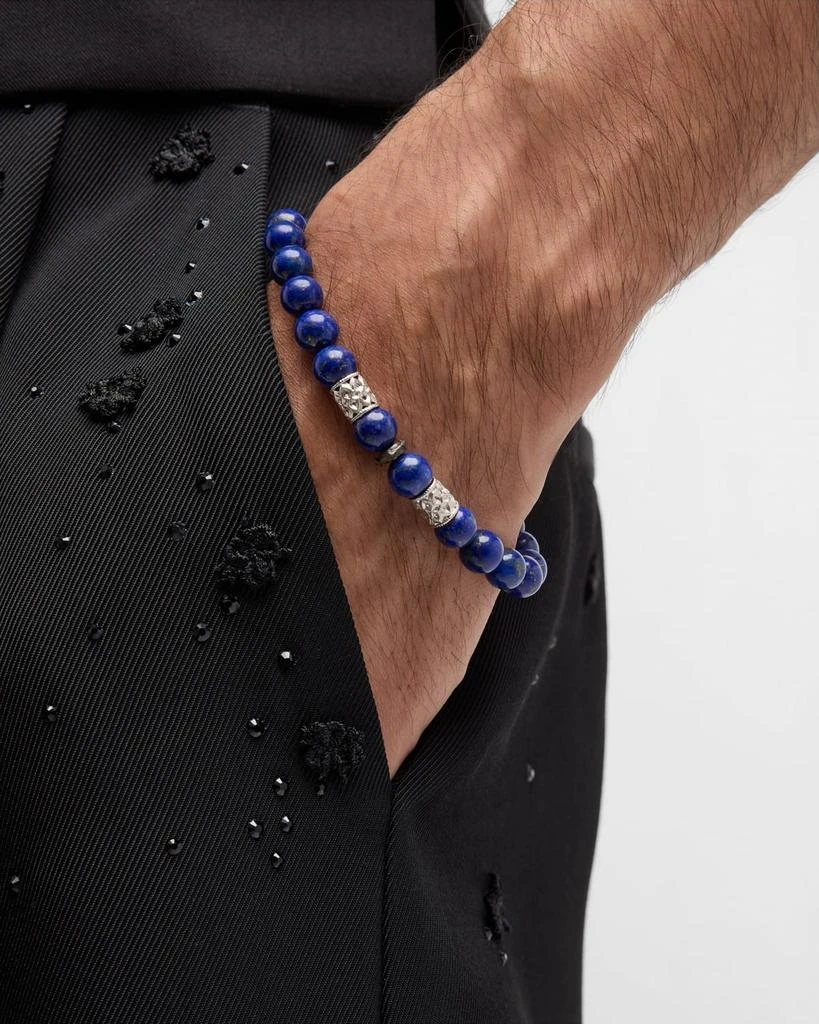 Armenta Men's Lapis Beaded Bracelet 2