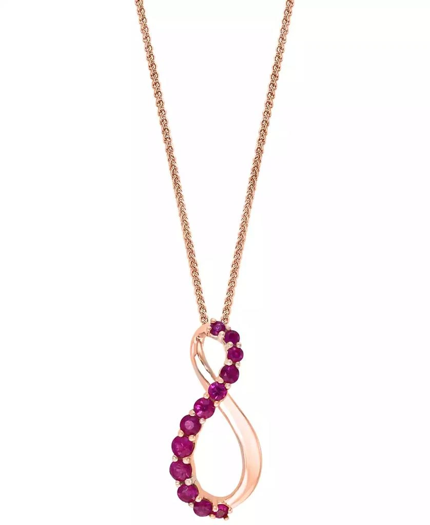 Macy
s Ruby Infinity 18" Pendant Necklace (3/8 ct. t.w.) in 14k Rose Gold