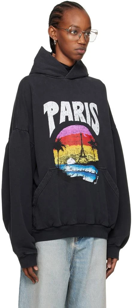 Balenciaga Black Paris Tropical Hoodie 2