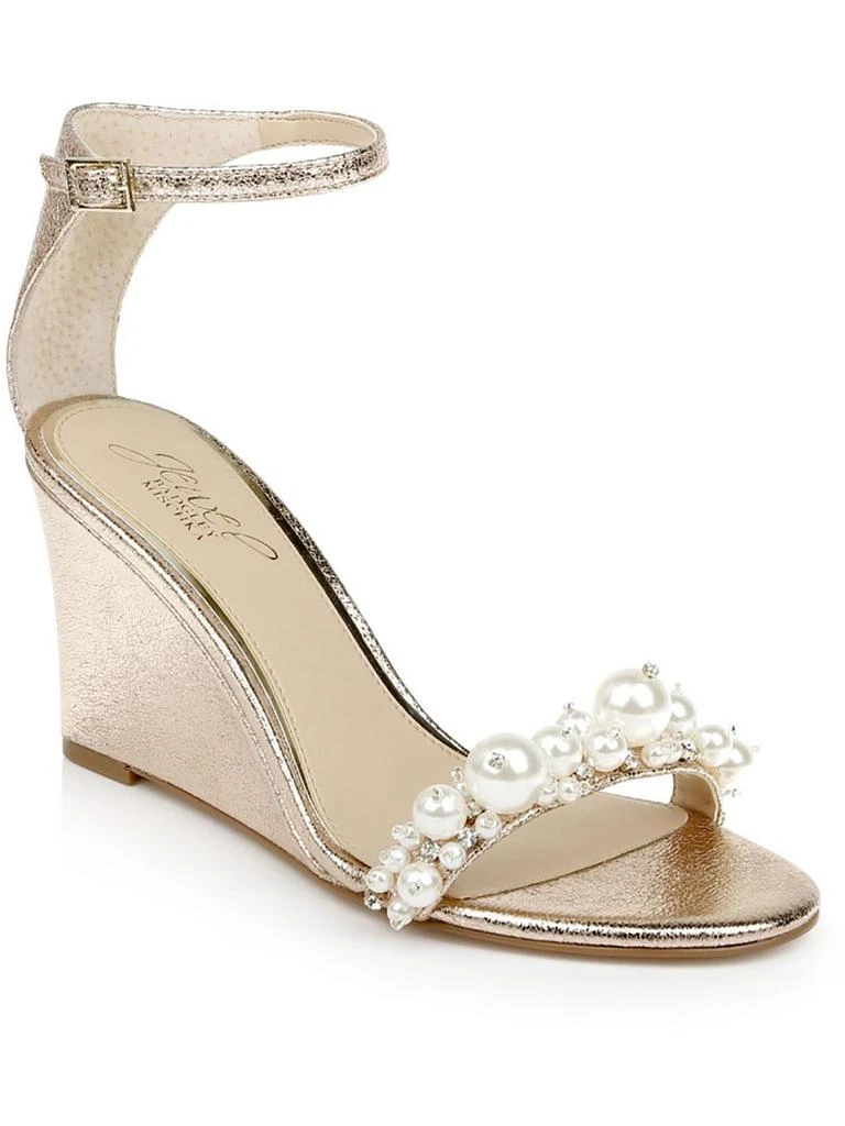 Badgley Mischka Laurence  Womens Satin Wedge Pumps 4