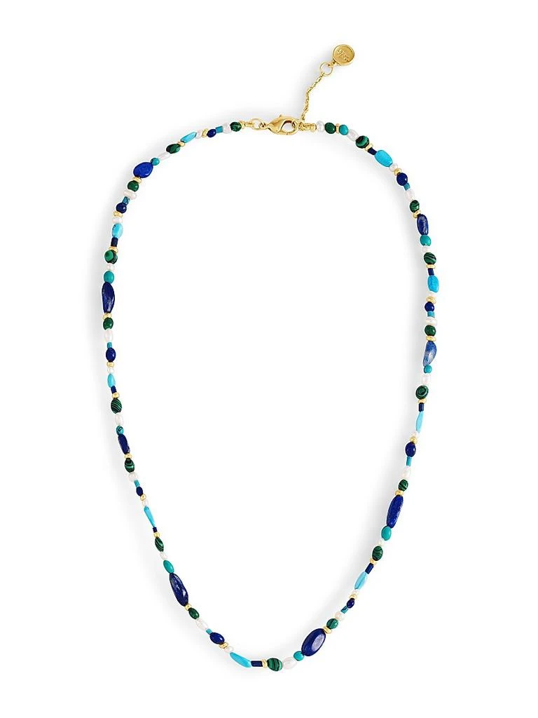 Anabel Aram Milos 18K-Gold-Plated
Natural Stone Beaded Necklace 3