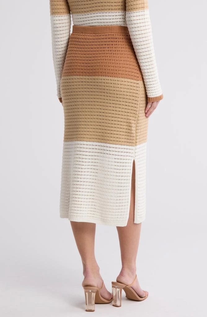 RACHEL Rachel Roy Colorblock Open Knit Skirt 2