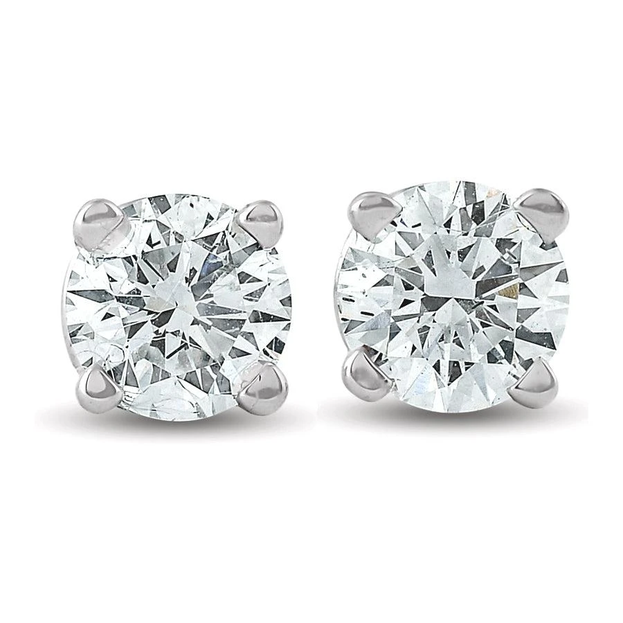 Pompeii3 1/3 ctw 14k White Gold Diamond Stud Earrings 1