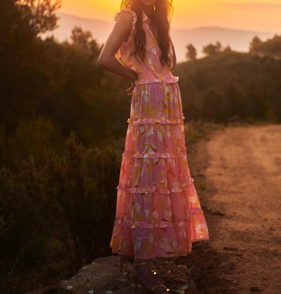 TAJ by SABRINA CRIPPA Clarita Dress In Pink Floal 2