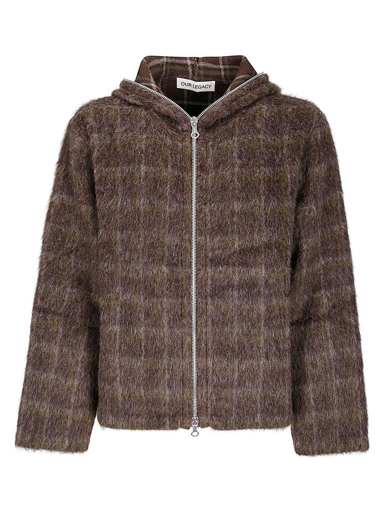Our Legacy Men's Full Zip Hoodie Boston Check - Hoodies